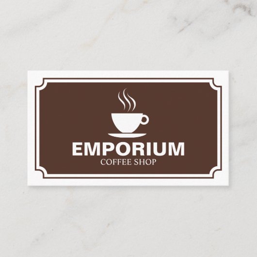 Stylish panel - Kaffee 4C2A1E (eggshell) Visitenkarte (Vorderseite)