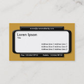 Stylish Panel - Raw Sienna (CC9933) Visitenkarte (Rückseite)