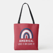 Stylish Patriotic American Rainbow USA 4. Juli Tasche (Rückseite)