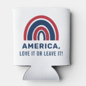 Stylish Patriotic USA American Rainbow 4. Juli Dosenkühler (Rückseite)