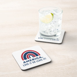 Stylish Patriotic USA American Rainbow 4. Juli Getränkeuntersetzer