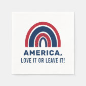 Stylish Patriotic USA American Rainbow 4. Juli Serviette (Vorderseite)