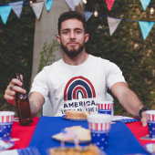 Stylish Patriotic USA American Rainbow 4. Juli T-Shirt