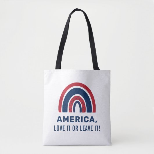Stylish Patriotic USA American Rainbow 4. Juli Tasche (Vorderseite)