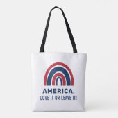 Stylish Patriotic USA American Rainbow 4. Juli Tasche (Rückseite)