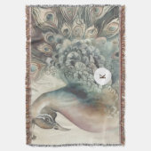 Stylish Peacock | Initial hinzufügen Decke (Vorderseite Vertikal)