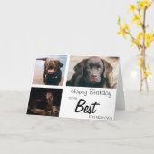 Stylish Personalized 3 Photo Collage | Birthday Karte (Gelbe Blume)