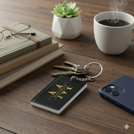 Stylish Personalized Initials Name Acrylic Schlüsselanhänger