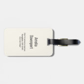 Stylish Pink & Blue Flower Bouquet Gepäckanhänger (Rückseite horizontal)