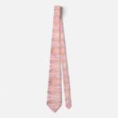 Stylish Pink Gold Abstract Marble Liquid Paint Krawatte (Vorderseite)