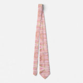 Stylish Pink Gold Abstract Marble Liquid Paint Krawatte (Rückseite)