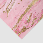 Stylish Pink Gold Abstract Marble Liquid Paint Seidenpapier (Detail)