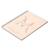 Stylish Pink Monogram Custom Text Feminine Recipe Notizblock (Linke Seite)