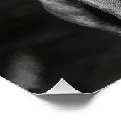 Stylish Pitbull with Hat and Sunglasses Poster (Ecke)