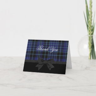 Stylish Plaid Thank You Card Dankeskarte