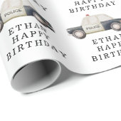 Stylish Police Kids Birthday Geschenkpapier (Rolleneckpunkt)