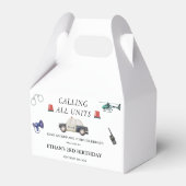 Stylish Police Kids Birthday Geschenkschachtel (Rückseite)