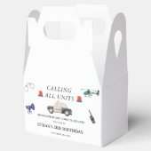 Stylish Police Kids Birthday Geschenkschachtel (Geöffnet)