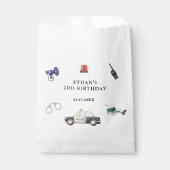 Stylish Police Kids Birthday Geschenktütchen (Vorderseite)