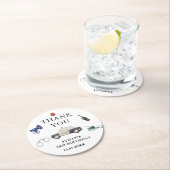 Stylish Police Kids Birthday Runder Pappuntersetzer (Vor Ort)