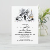 Stylish Polka Dot High Heel Shoes 80th Birthday Einladung (Stehend Vorderseite)