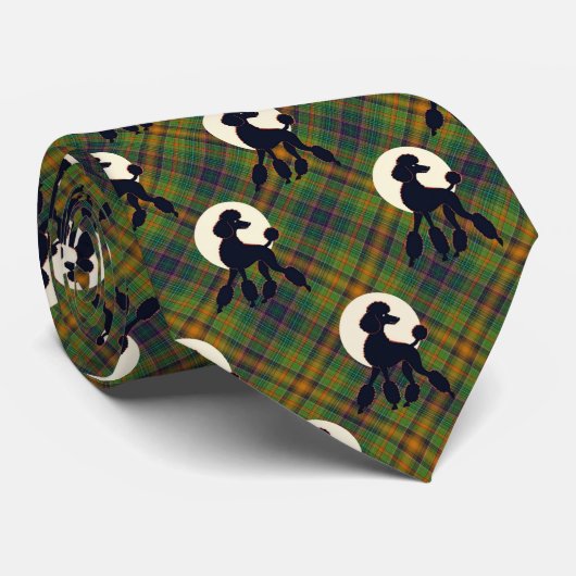 Stylish Poodle Necktie Krawatte (Gerollt)