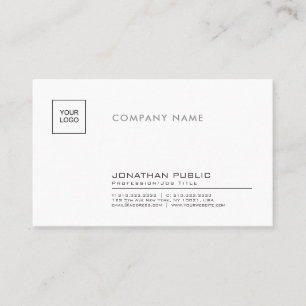 Stylish Professional Company schlicht mit Logo Visitenkarte