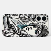 Stylish Punk Girl Case-Mate iPhone Hülle (Rückseite (Horizontal))