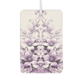 Stylish Purple Flowers Air Freshener Autolufterfrischer (Vorderseite)