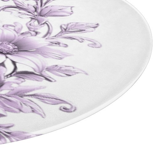 Stylish Purple Flowers Cutting Board Schneidebrett (Ecke)