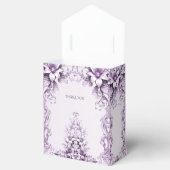 Stylish Purple Flowers Favor Box Geschenkschachtel (Geöffnet)