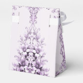 Stylish Purple Flowers Favor Box Geschenkschachtel (Rückseite)