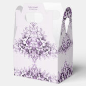 Stylish Purple Flowers Favor Box Geschenkschachtel (Geöffnet)