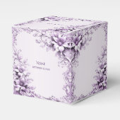 Stylish Purple Flowers Favor Box Geschenkschachtel (Vorderseite)