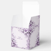 Stylish Purple Flowers Favor Box Geschenkschachtel (Geöffnet)