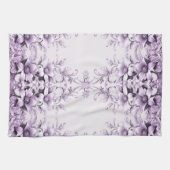 Stylish Purple Flowers Kitchen Towel Geschirrtuch (Horizontal)