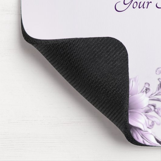 Stylish Purple Flowers Mousepad (Ecke)