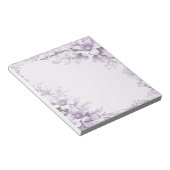 Stylish Purple Flowers Notepad Notizblock (angewinkelt)