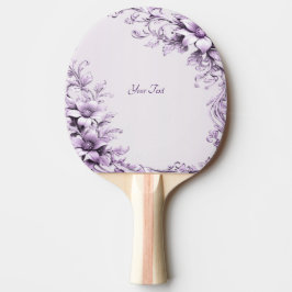 Stylish Purple Flowers Ping Pong Paddle Tischtennis Schläger