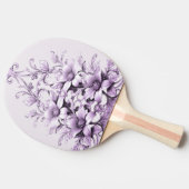 Stylish Purple Flowers Ping Pong Paddle Tischtennis Schläger (Seitenansicht)