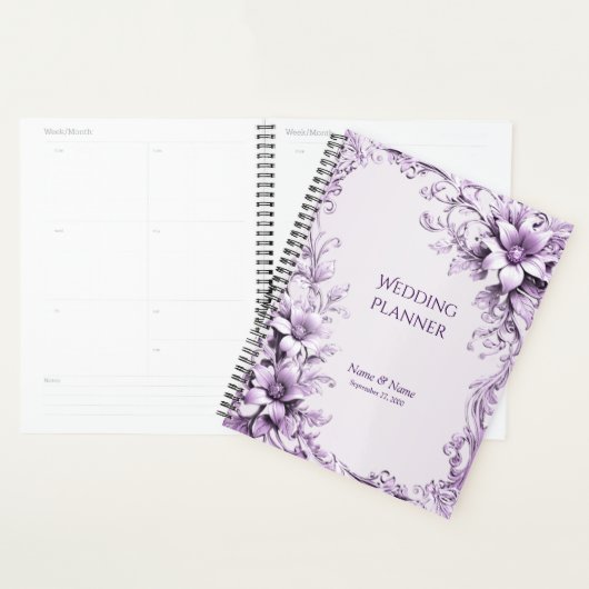 Stylish Purple Flowers Planner Planer (Anzeige)