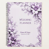 Stylish Purple Flowers Planner Planer (Vorderseite)
