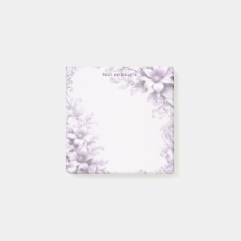 Stylish Purple Flowers Post it Notes Post-it Klebezettel