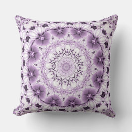 Stylish Purple Flowers Throw Pillow Kissen