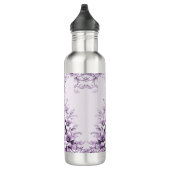 Stylish Purple Flowers Water Bottle Edelstahlflasche (Rechts)
