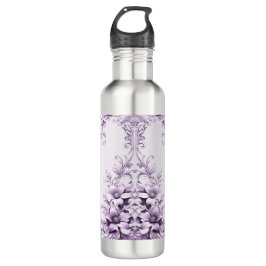 Stylish Purple Flowers Water Bottle Edelstahlflasche