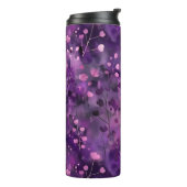 Stylish purple pink abstract floral pattern thermosbecher (Nach links gedreht)