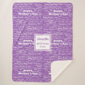 Stylish Purple Script Mother’s Day Gift Grandma Sherpadecke (Vorderseite)