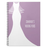 Stylish purple wedding planner organizer notebook notizblock (Vorderseite)