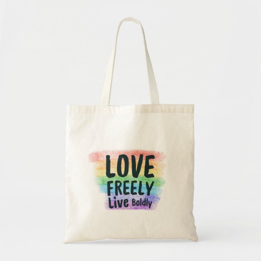 Stylish Rainbow Pride Tote Bag – LGBTQ Tragetasche (Vorne)
